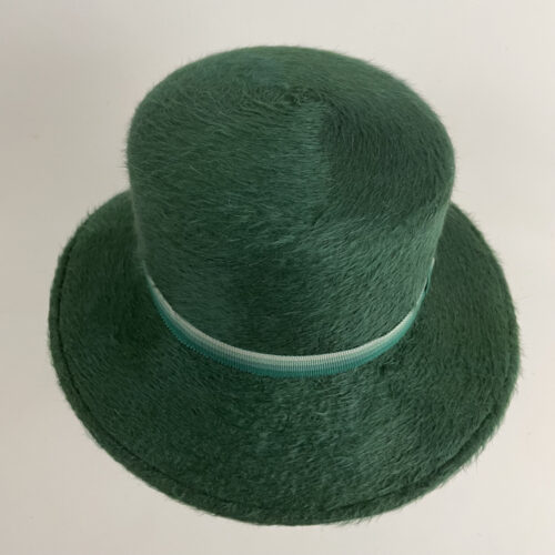 Canotier en feutre vert bouteille