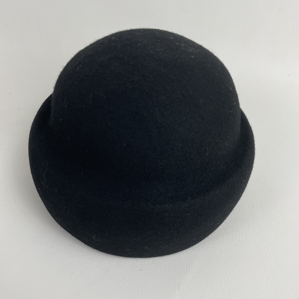 Bonnet de marin noir en feutre de laine