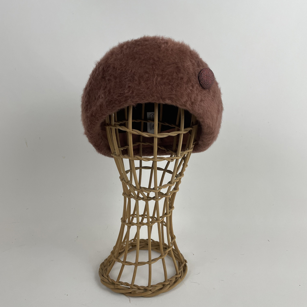 Bonnet en feutre flamand marron noisette