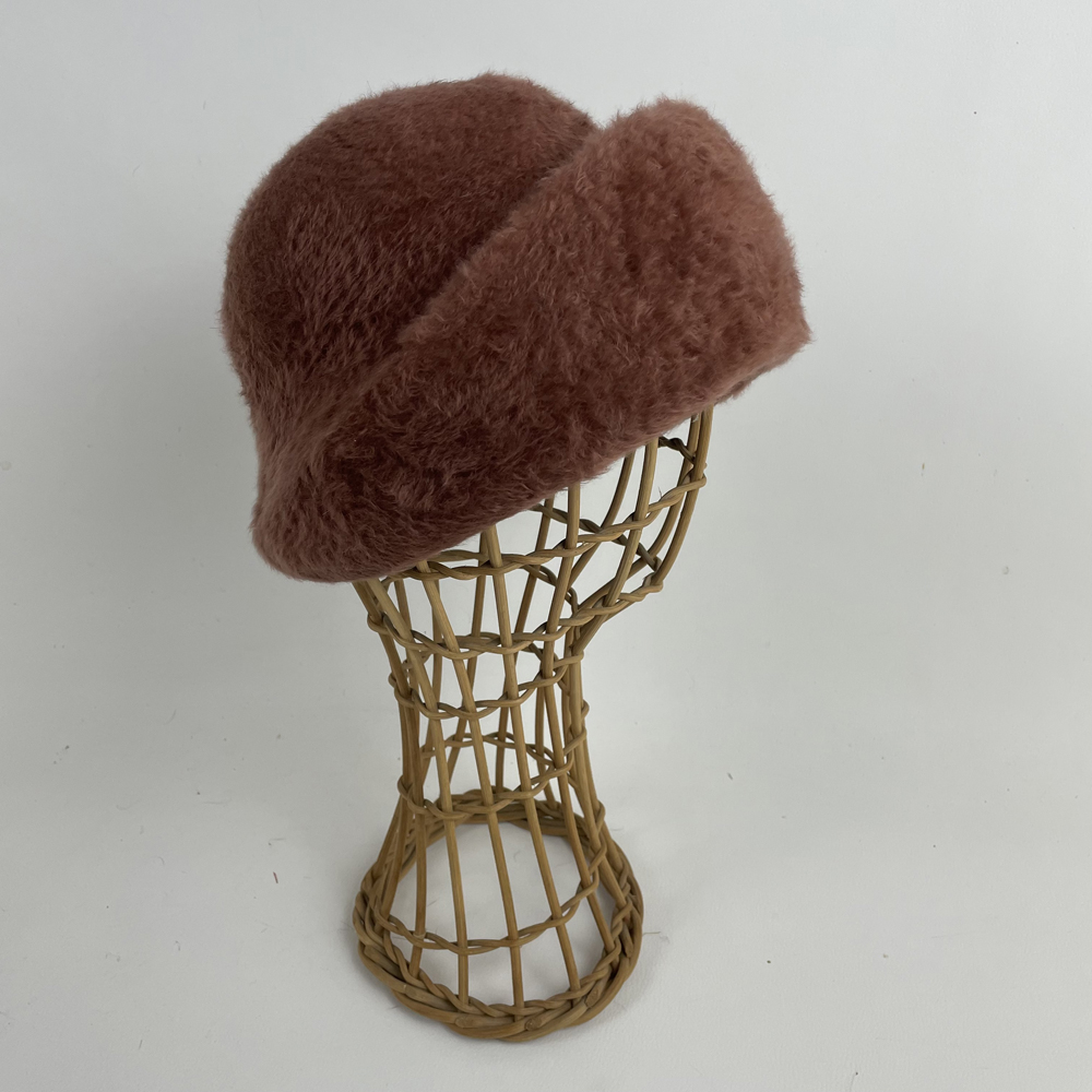 Bonnet en feutre flamand marron noisette